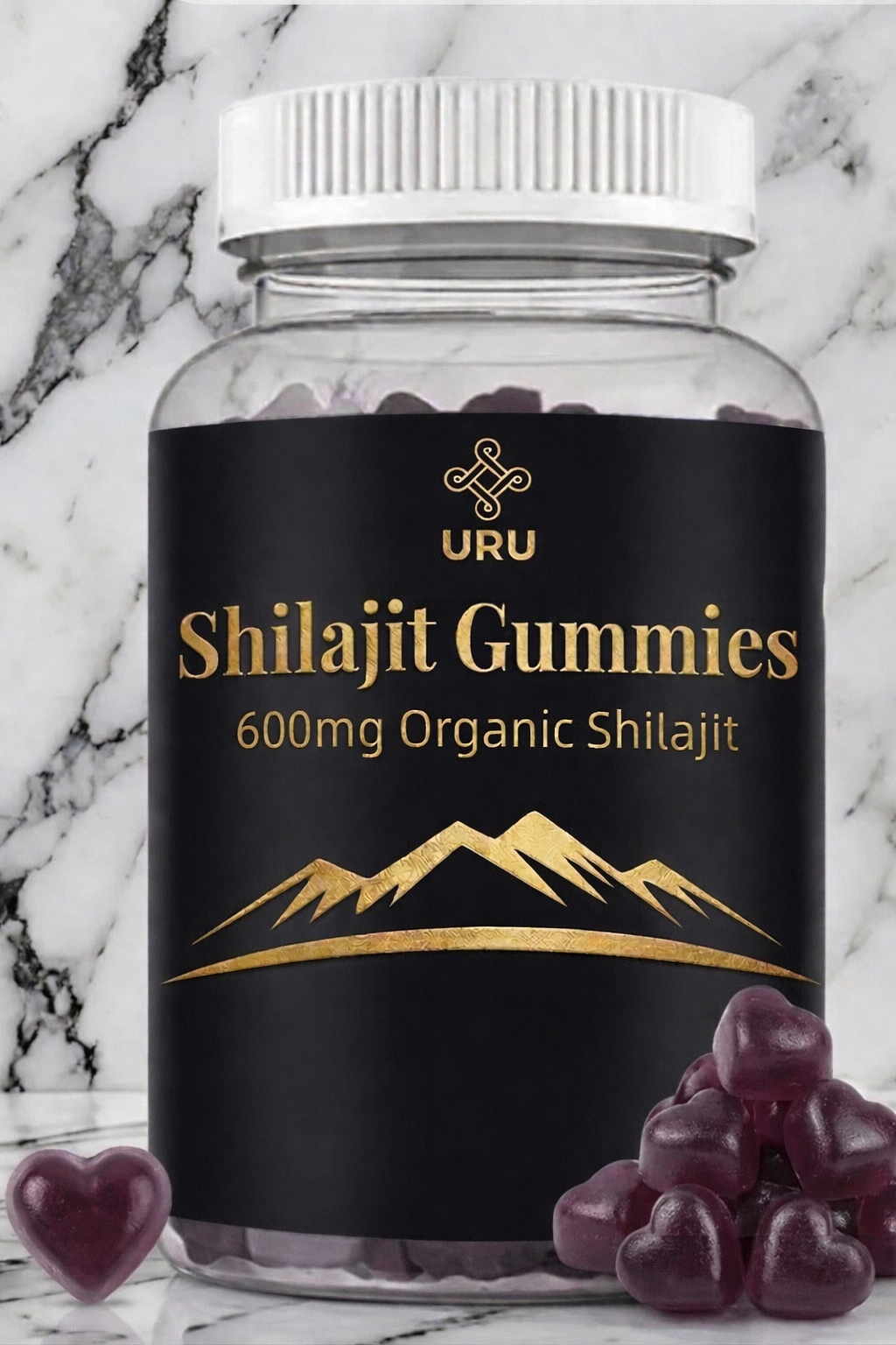 URU Organic Shilajit Gummies – 600mg | Natural Energy, Focus & Vitality Boost